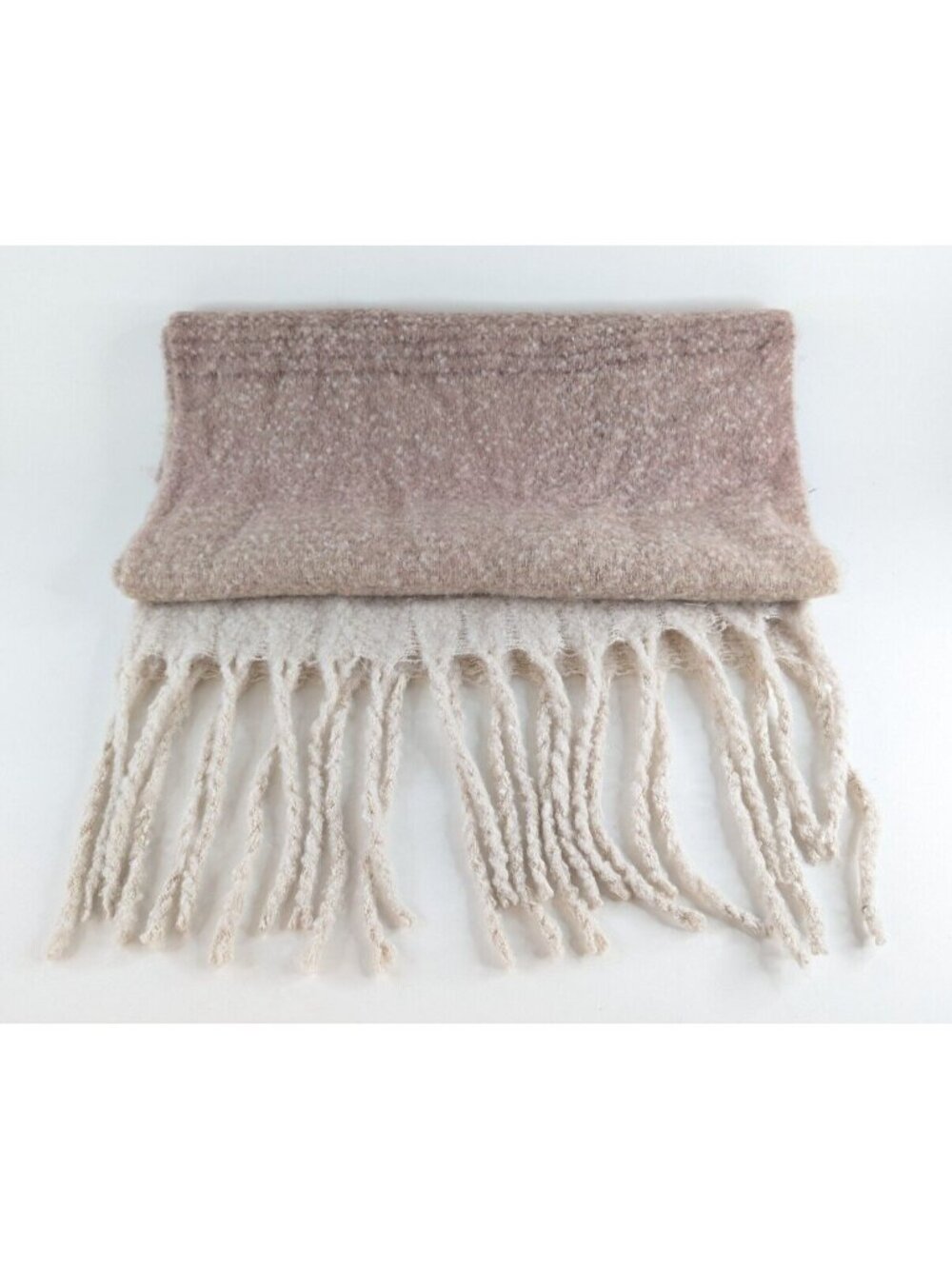 Mer Sea Shawl Wrap Blush Pink Ombre Fringe Soft Cozy Scarf One Size Large